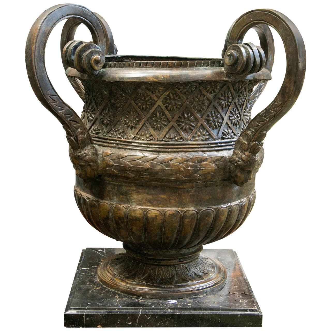 Bronze Four Handled Urn For Sale at 1stdibs