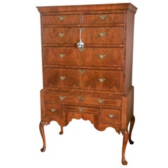 George I Walnut Chest on Stand