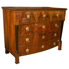 Chest of Drawers with Secretaire in Walnut Root Veneer