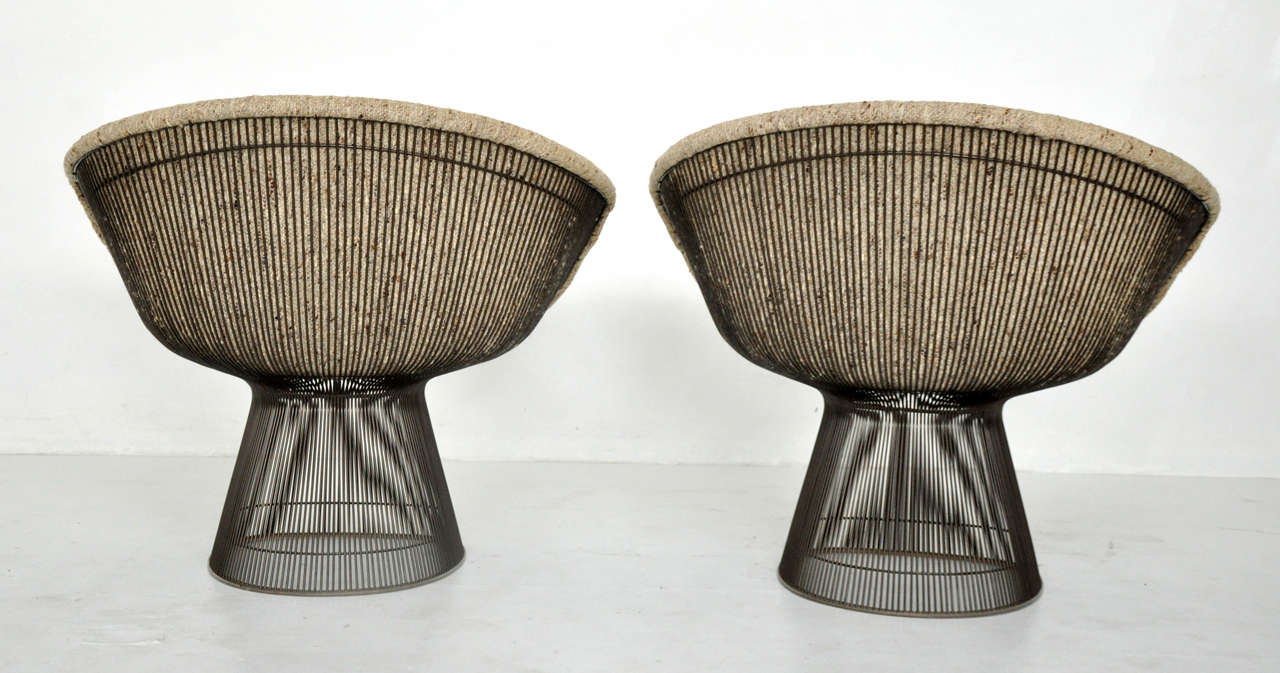 Warren Platner Bronze Lounge Chairs 1