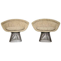 Warren Platner Bronze Lounge Chairs