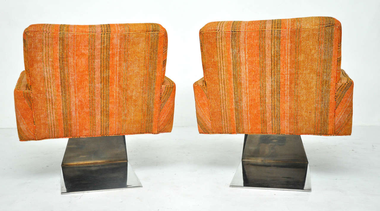 Milo Baughman Cantilever Lounge Chairs 1
