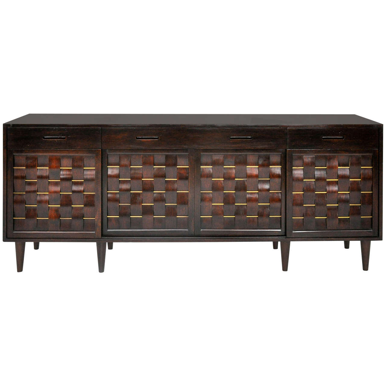 Dunbar Woven Front Credenza by Edward Wormley