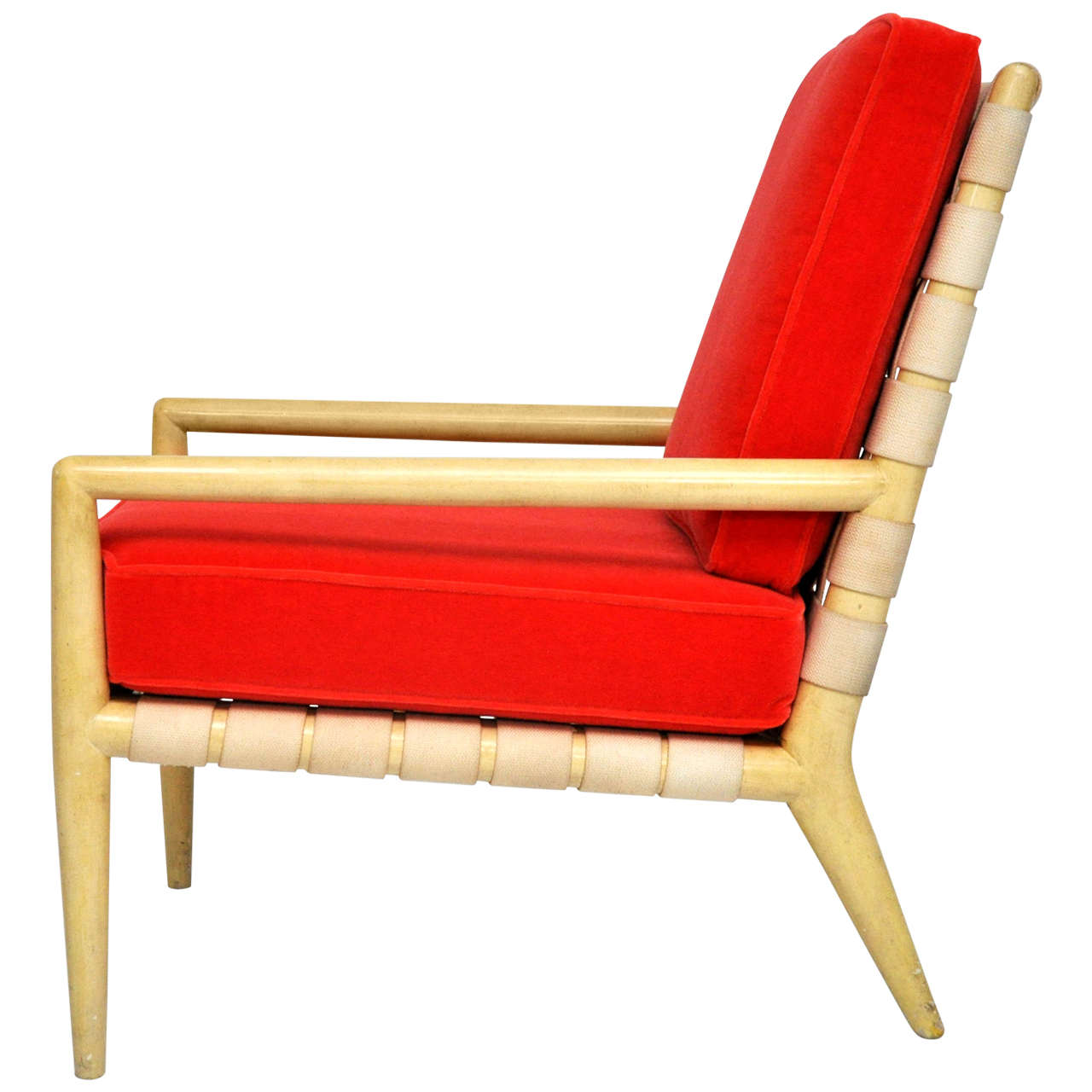 T.H. Robsjohn-Gibbings Strapped Lounge Chair
