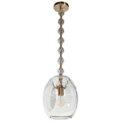 Restored Hand-Cast Glass Pendant 11