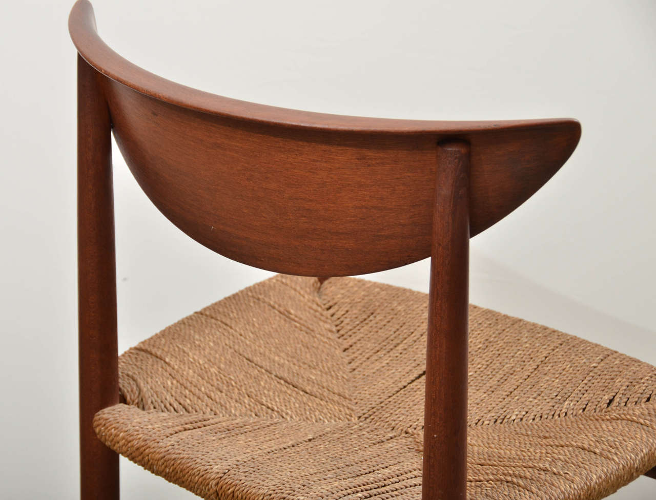 Six Peter Hvidt Dining Chairs In Good Condition In East Hampton, NY