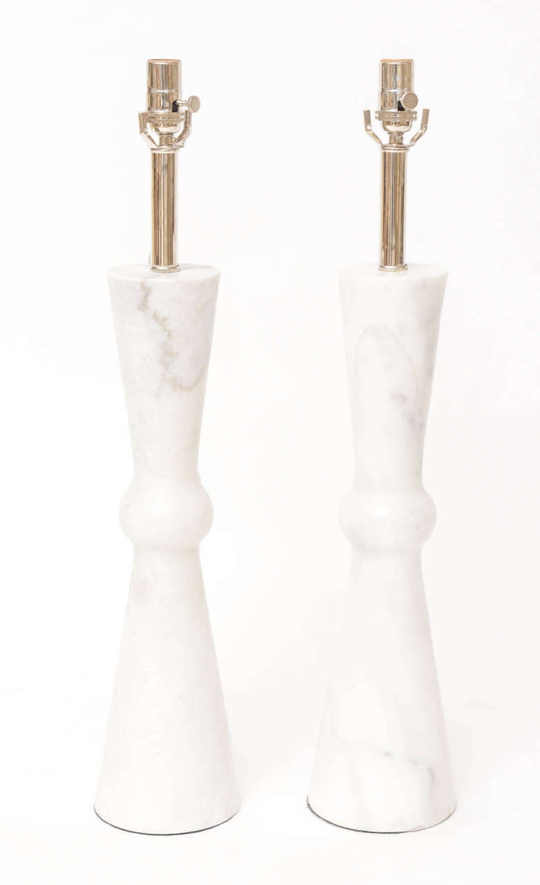 white tall table lamp