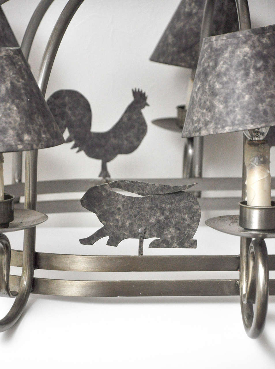 Country French Farm Animal Chandelier For Sale 3