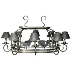 Country French Farm Animal Chandelier