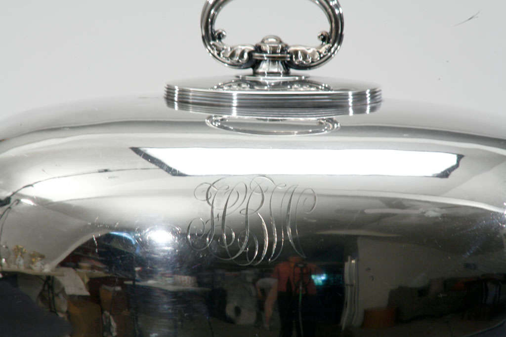 Tiffany Silver-Soldered Huge Covered Well & Tree Platter