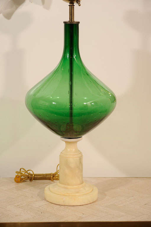 Murano Lamp with Alabaster Base