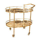 Brass and Glass Bar Cart
