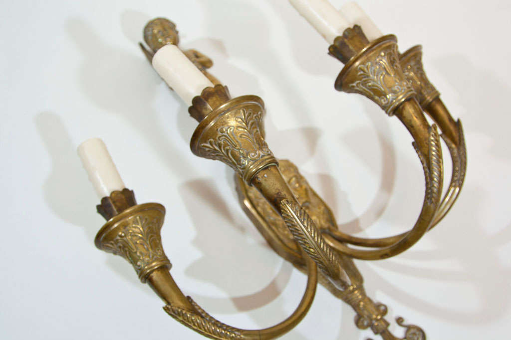 French Large Single 19th Century Neoclassic Sconce