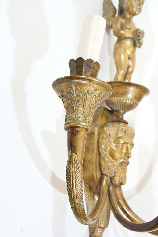 Large Single 19th Century Neoclassic Sconce 2
