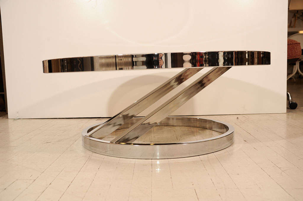 Chrome Cantilevered Coffee Table