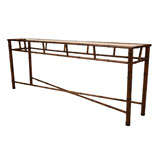 Faux Bamboo Console Table