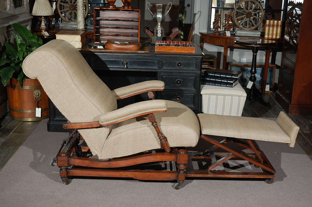 Fauteuil inclinable anglais de la fin du XIXe siècle en vente 2