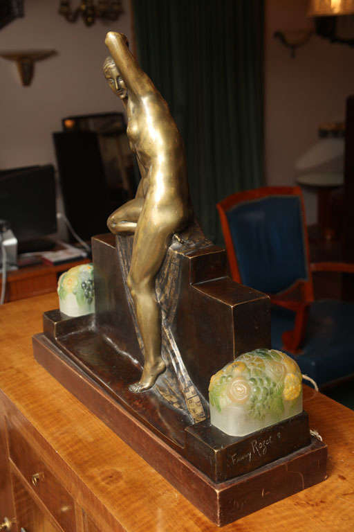 Art Deco Figural Lamp by Fanny Rozet 1