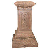 Ornate French Cast Iron Pedestal