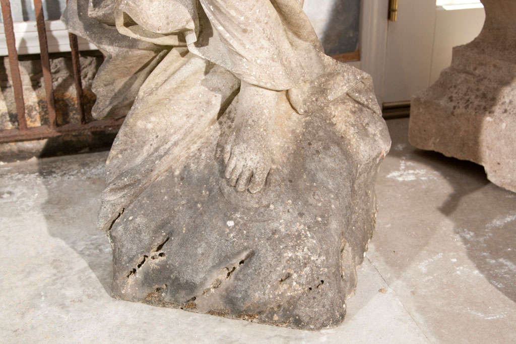 Lifesize Marble Statue in Pre-Raphaelite Style at 1stDibs