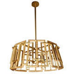 Paul Marra Trellis Chandelier in Gold Leaf 5