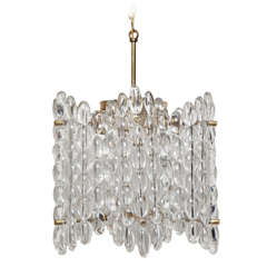 Carl Fagerlund Crystal Six-Panel Pendant Chandelier