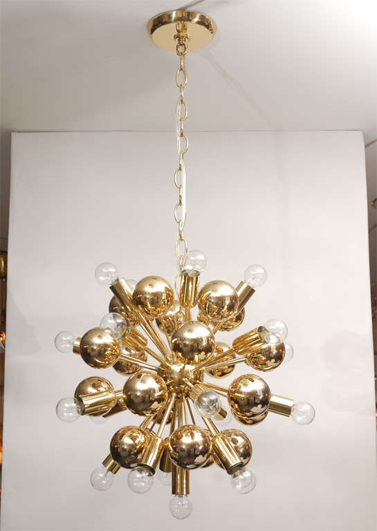 Austrian Brass Ball Sputnik Light