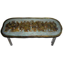 "Romanesque" Signed Philip and Kelvin LaVerne Bronze Table