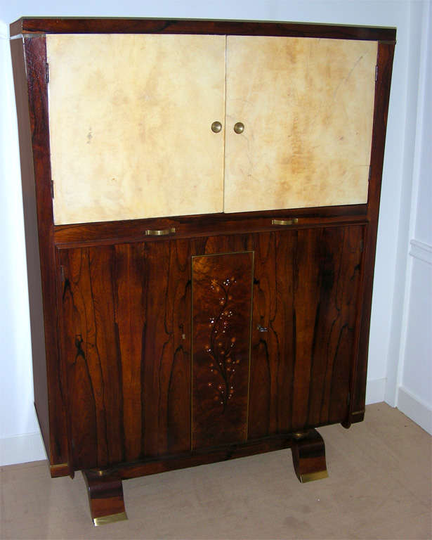 Art Deco A Leleu Style   French  Cabinet  Bar For Sale
