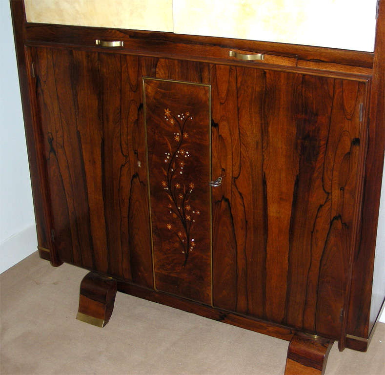 Inlay A Leleu Style   French  Cabinet  Bar For Sale