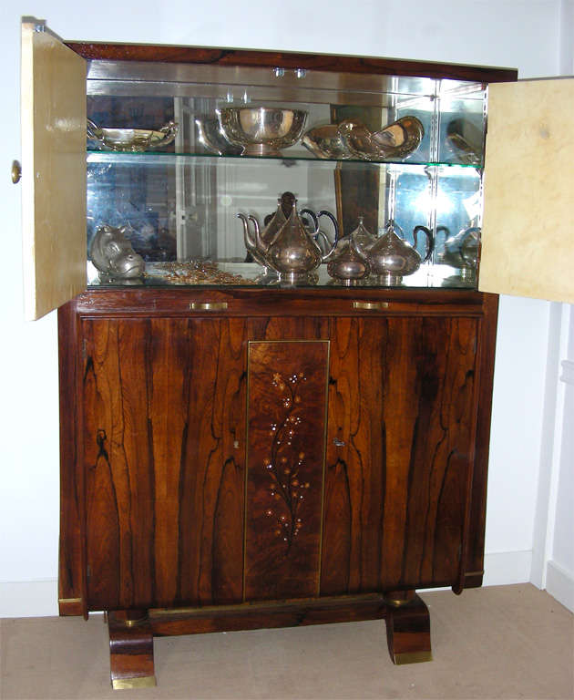 A Leleu Style   French  Cabinet  Bar For Sale 1