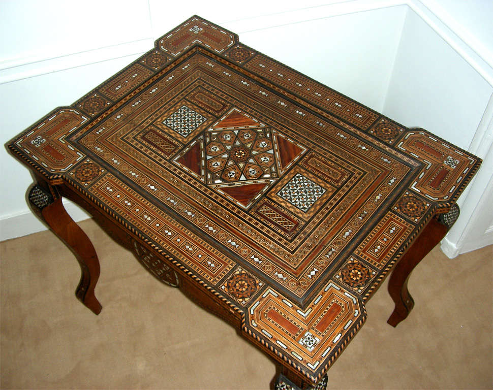 Aesthetic Movement Syrian Centre Table - Desk For Sale