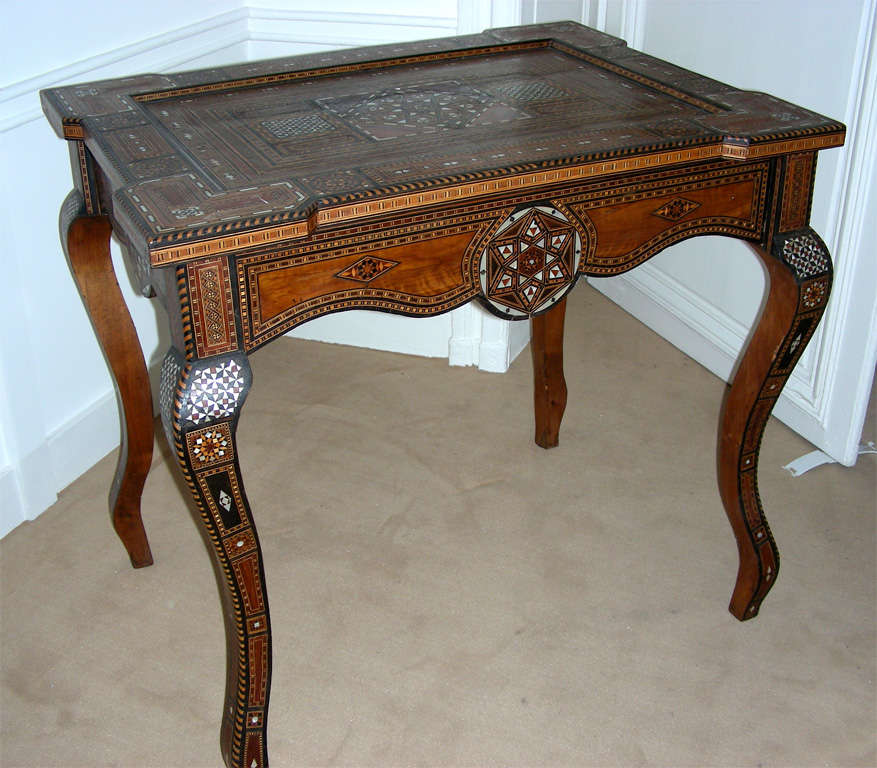 Hardwood Syrian Centre Table - Desk For Sale
