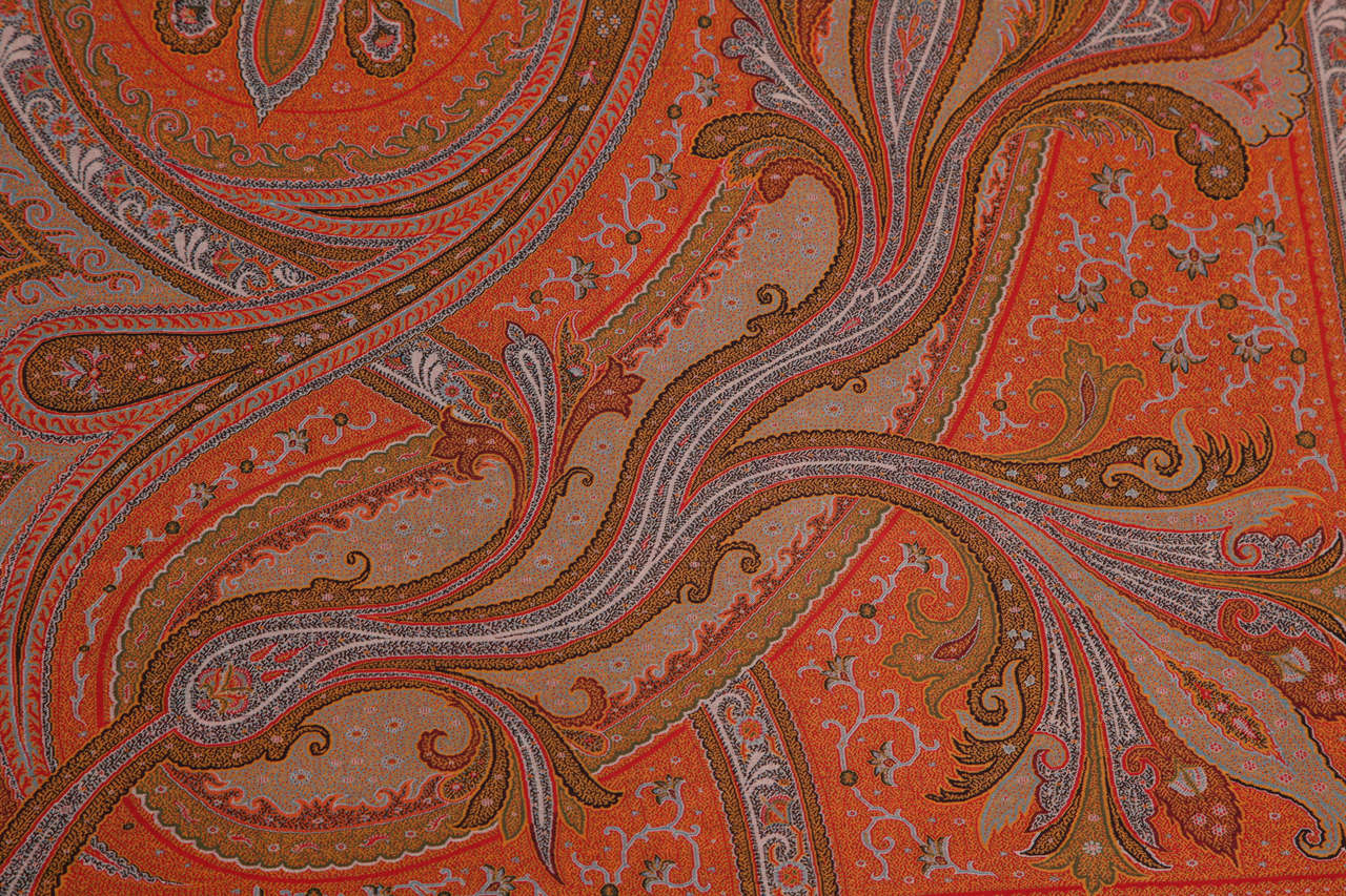 Victorian Kashmir or Paisley Shawl For Sale