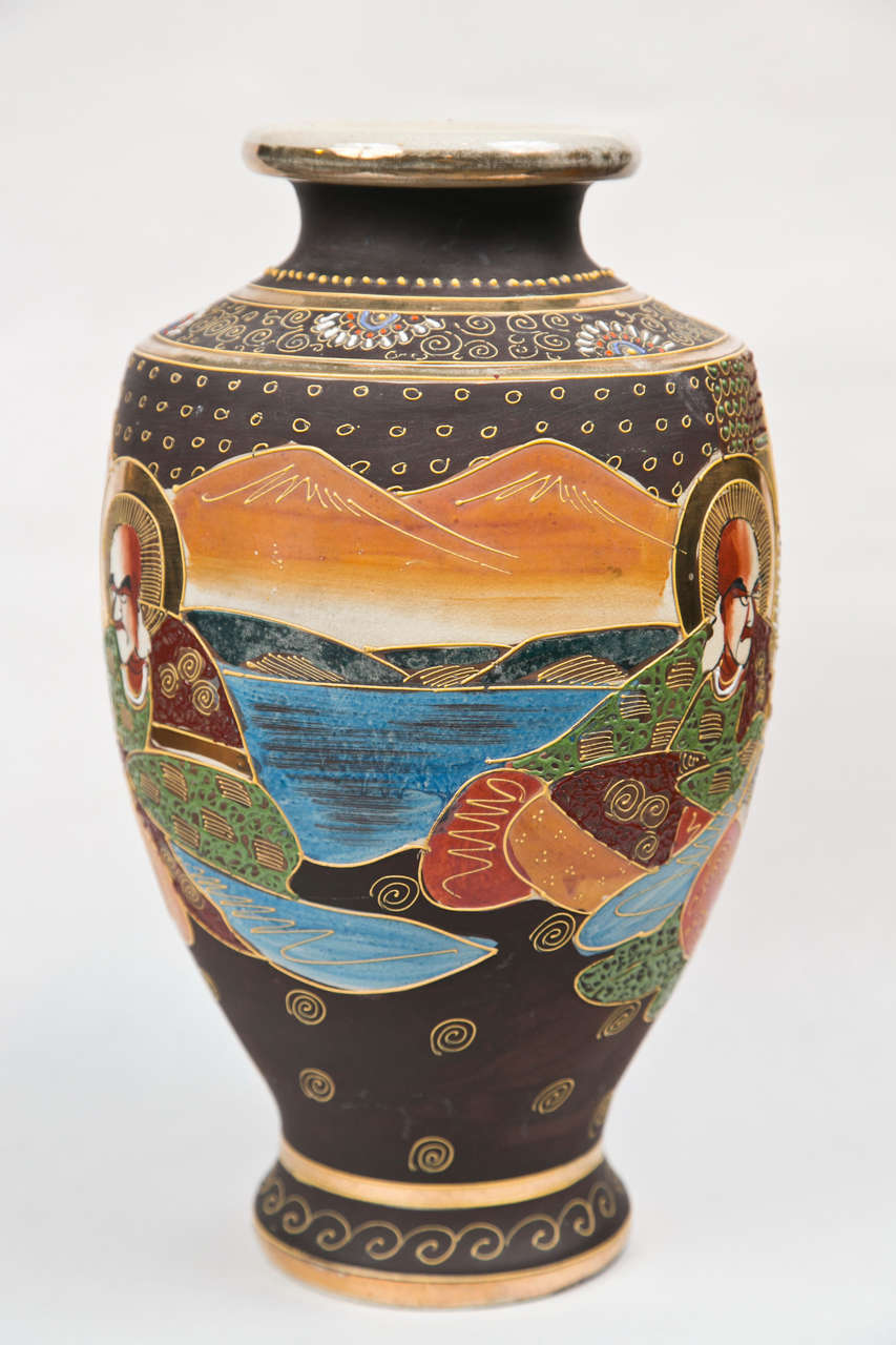 Pair of 1930's Satsuma vases.