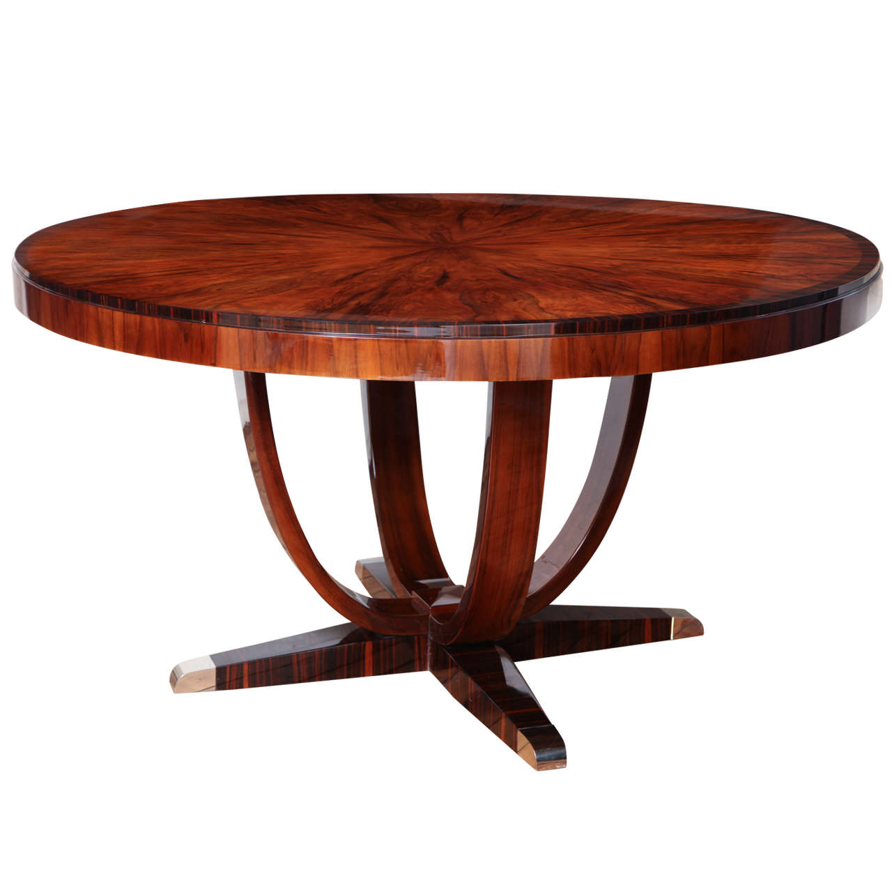 Fabulous Art Deco Round Dining Table at 1stdibs