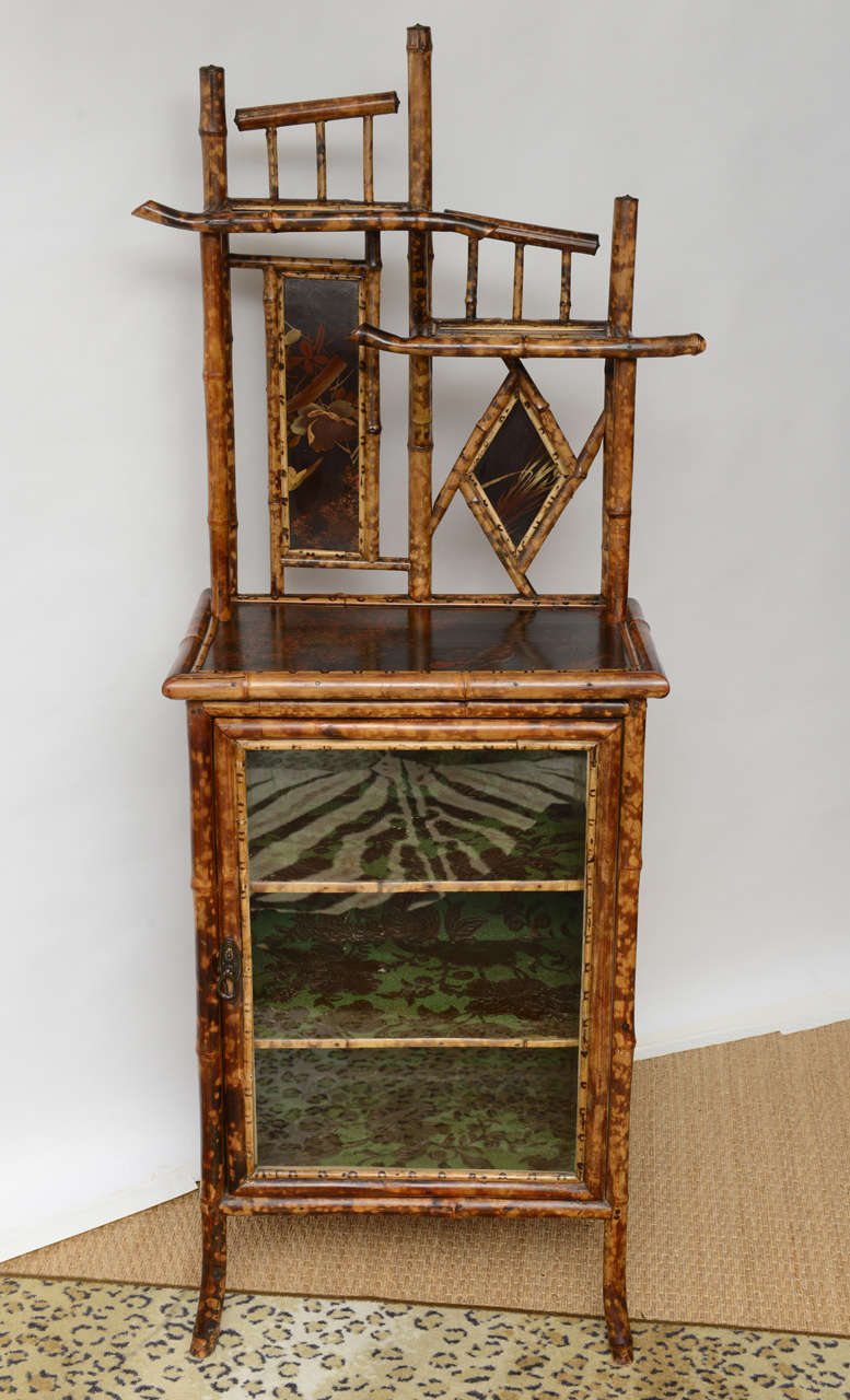 British 19th Century English Bamboo Bookcase and Etagere
