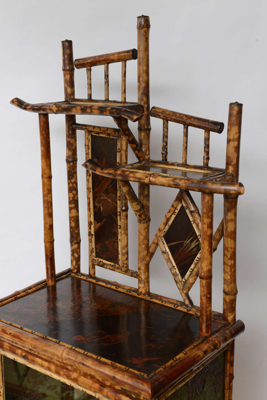 19th Century English Bamboo Bookcase and Etagere 4