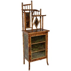 19th Century English Bamboo Bookcase and Etagere