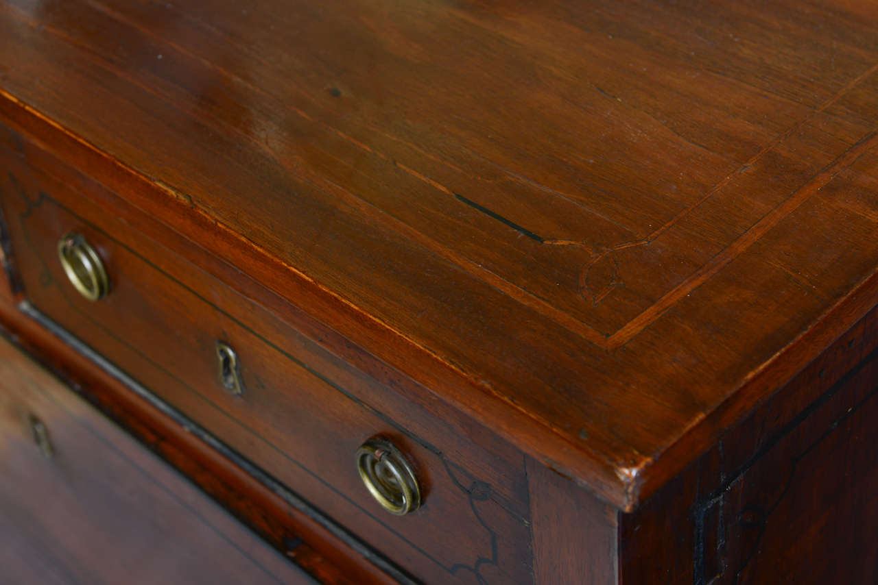 19th.c Solid Mahogany Chest of Drawers 1
