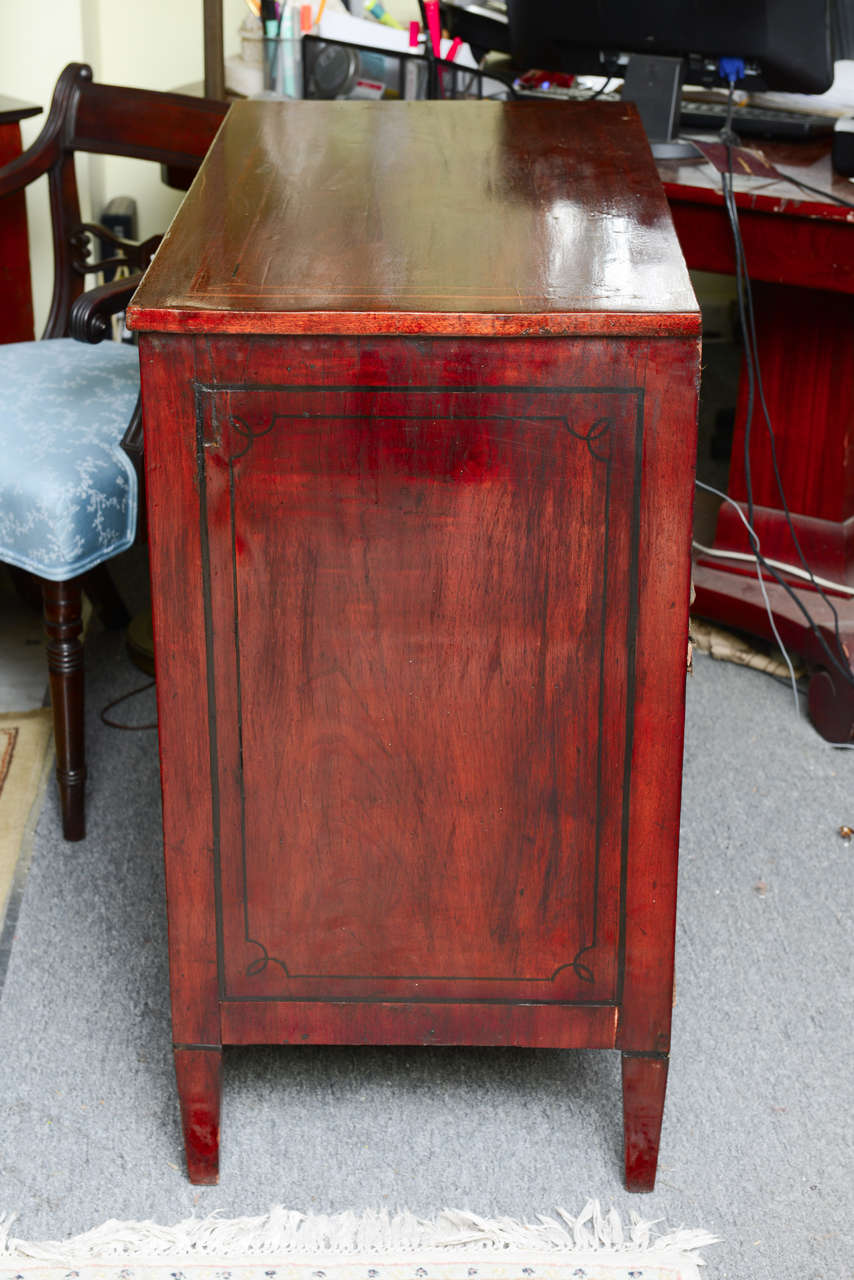 19th.c Solid Mahogany Chest of Drawers 5