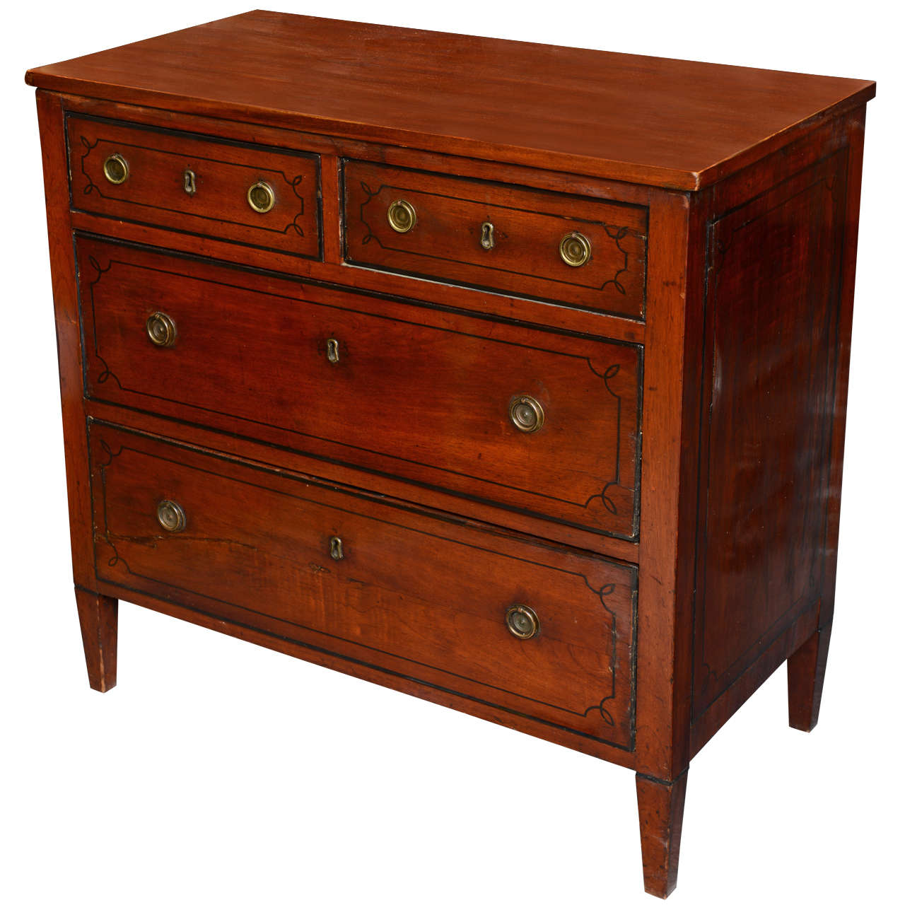 19th.c Solid Mahogany Chest of Drawers