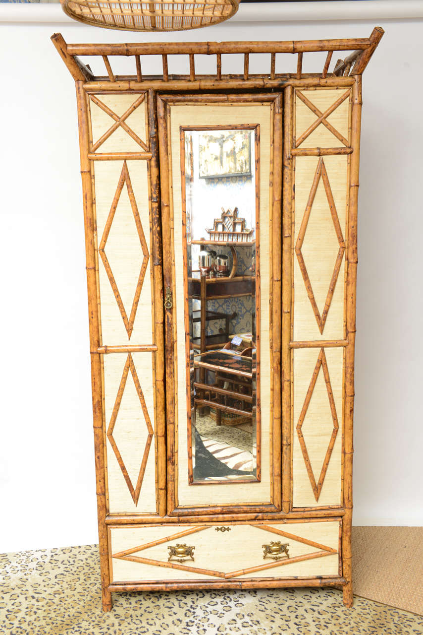 Superb 19th c. English Bamboo Wardrobe and Armoire at 1stDibs