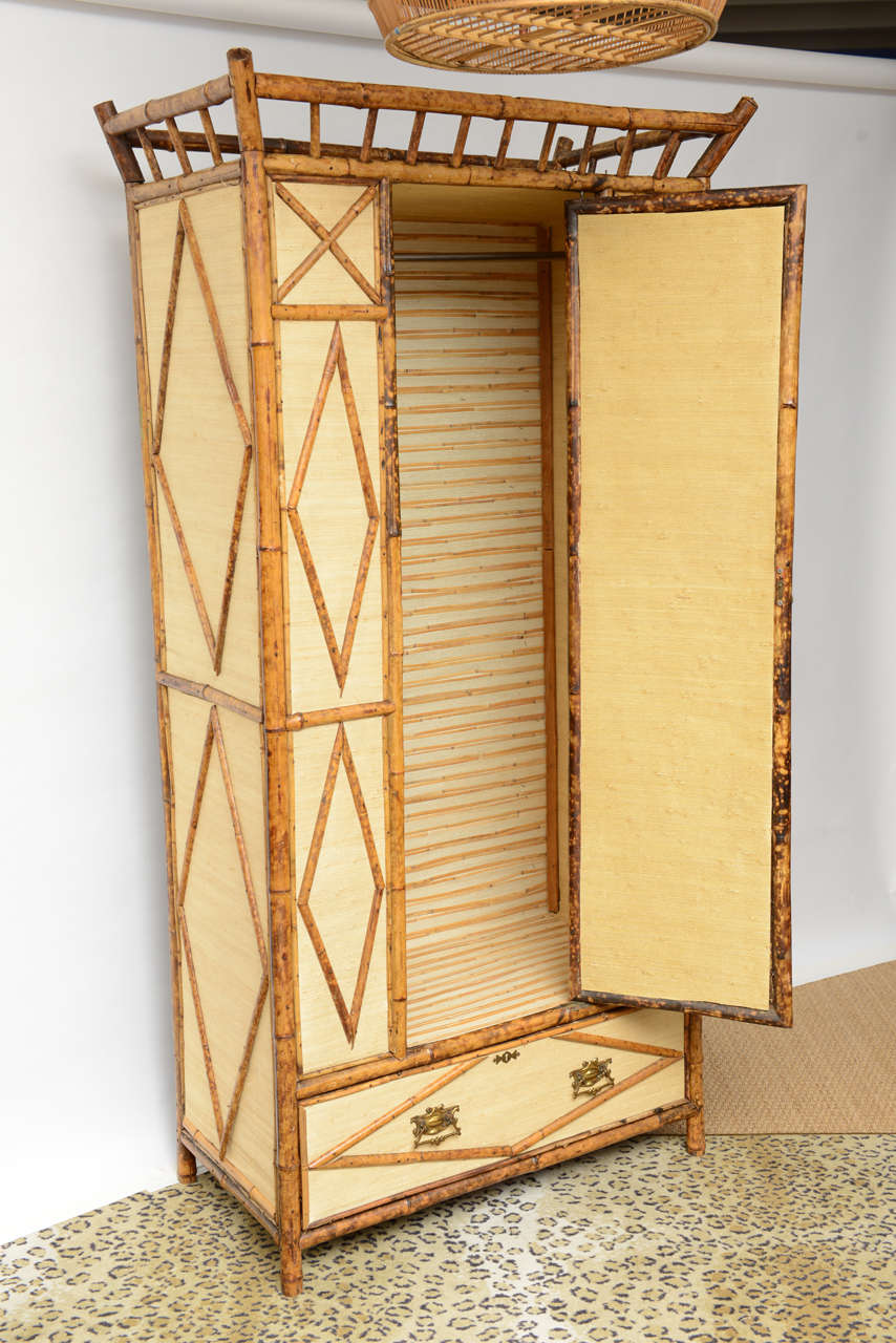 Superb 19th c. English Bamboo Wardrobe and Armoire at 1stDibs