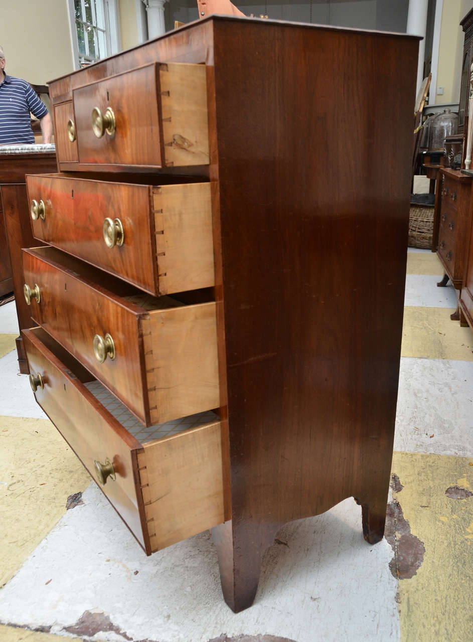Early 19th C. American Mahogany Chest Of Drawers 1