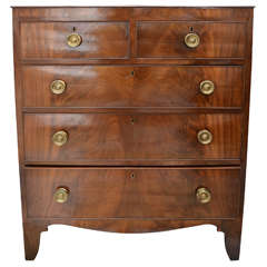Early 19th C. American Mahogany Chest Of Drawers