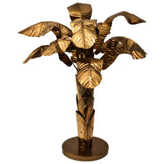 Used Hollywood Kitch Brass Palm Tree