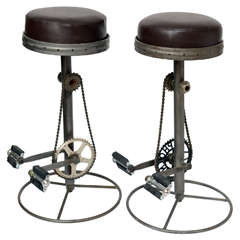 Vintage Bicycle Pedal Barstools