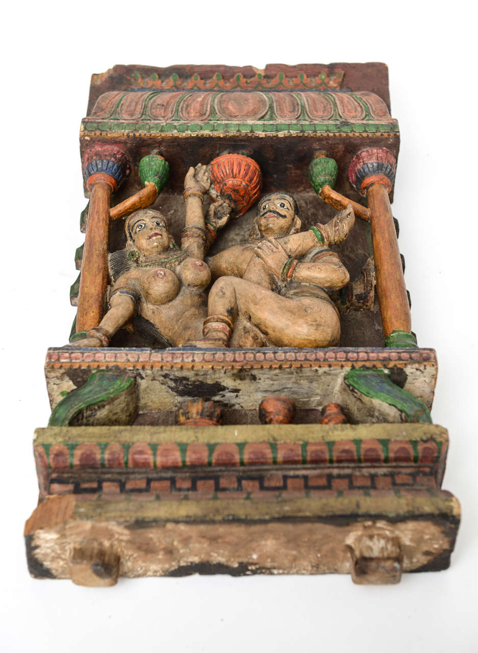 Indian Kama Sutra Wood Carving