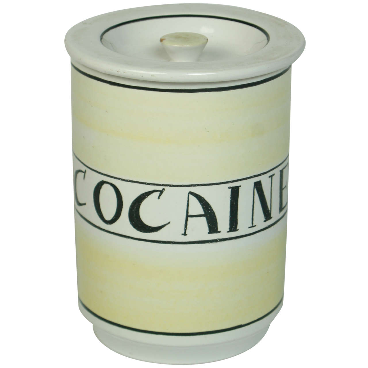 Italian Ceramic "Cocaine" Cookie Jar For Sale